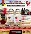 2 X BURG-WÄCHTER Love Schloss 40mm Vorhängeschloss Herz Rot Geschenk Paar