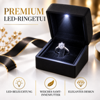 ASERON LED Ringetui mit Licht Schwarz Schmuckbox Verlobungsring Geschenkbox