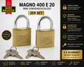 2 X BURG-WÄCHTER Mini Schloss Magno 400 E 20 Vorhängeschloss Klein Stabil Sicher