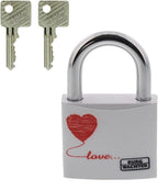 3x BURG-WÄCHTER Love Schloss 40mm Vorhängeschloss Herz Rot Geschenk Set