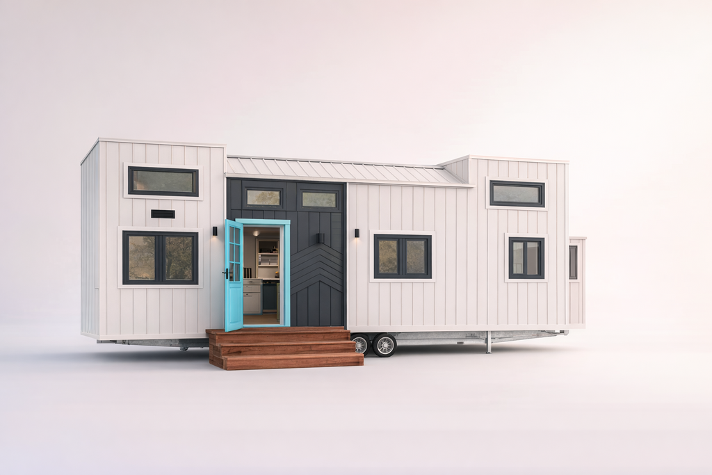 Premium Tiny House BERLIN 8m Loft 24m² – Wohnwagen – kein Baugenehmigung – TÜV