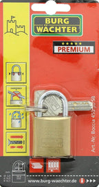 2x BURG-WÄCHTER Boccia 450 30 Vorhängeschloss 5mm Kneifschutz Set Stabil Sicher