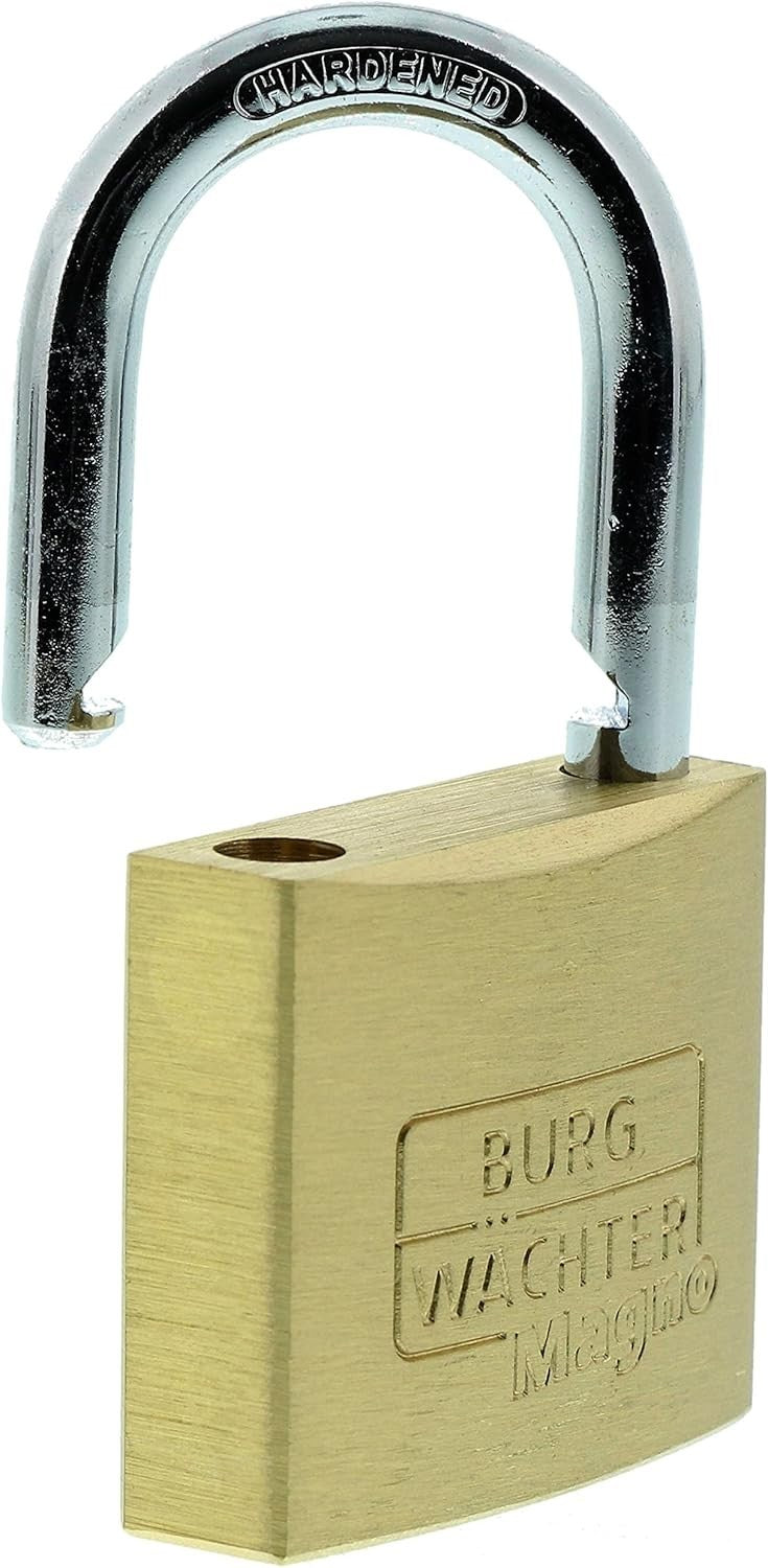 2x BURG-WÄCHTER Magno 400 E 40 Vorhängeschloss Messing 40mm Stabil Sicher