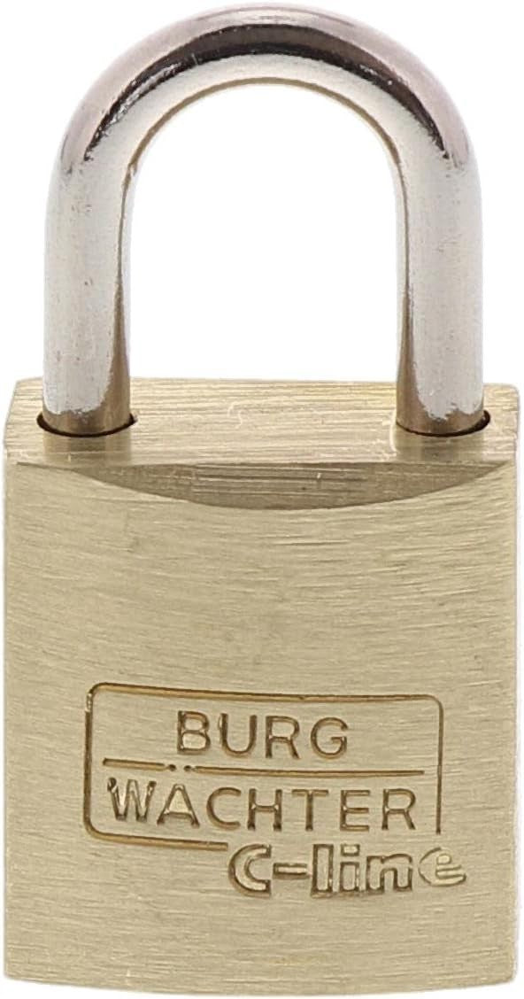 BURG-WÄCHTER C-Line 222 15 SB 4er Set Vorhängeschloss 15 mm Messing Mini Schloss