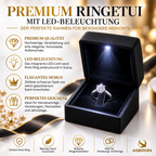 ASERON LED Ringetui mit Licht Schwarz Schmuckbox Verlobungsring Geschenkbox