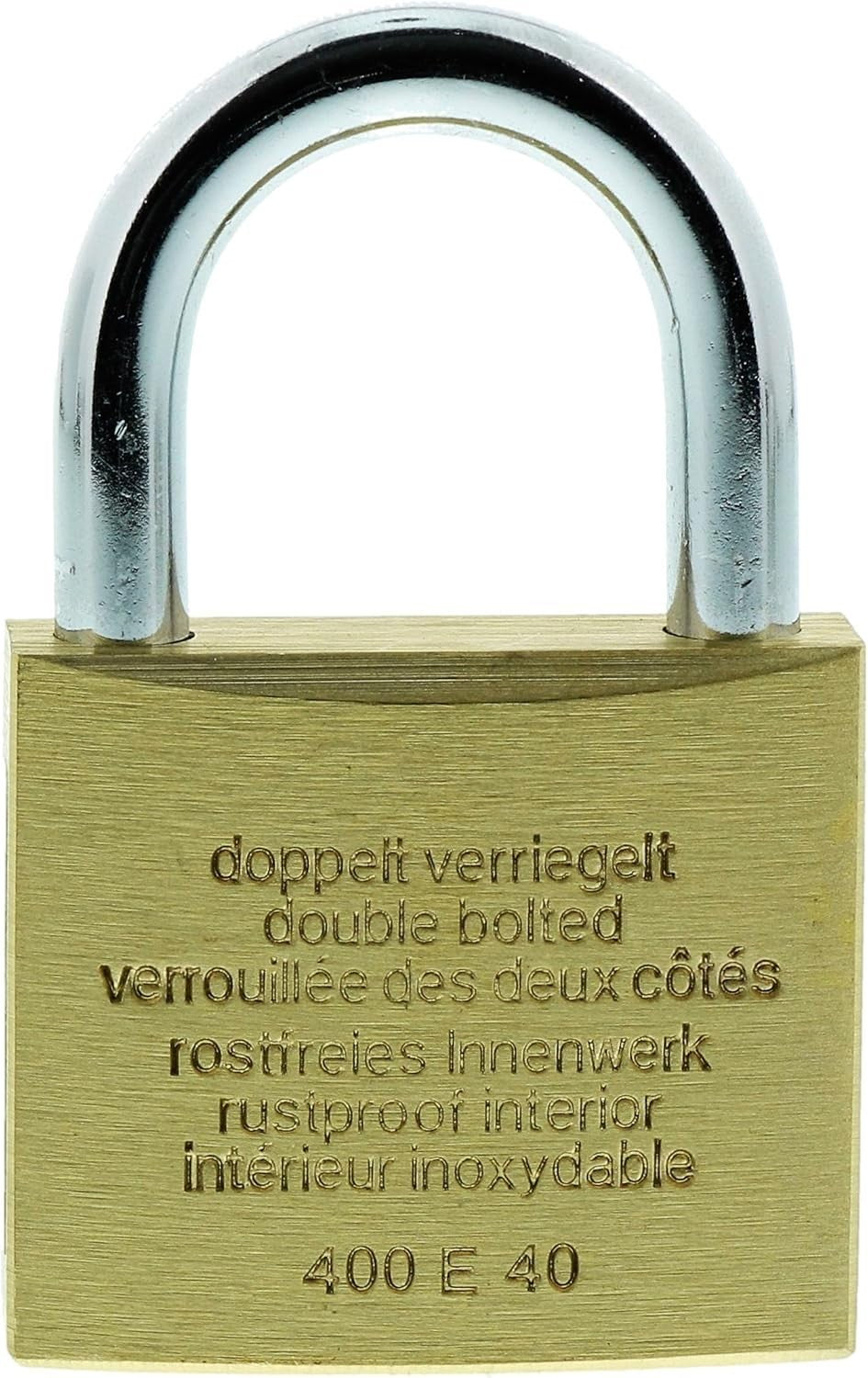 2x BURG-WÄCHTER Magno 400 E 40 Vorhängeschloss Messing 40mm Stabil Sicher