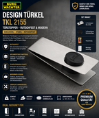 BURG-WÄCHTER Design Türkeil TKL 2155 Edelstahl Türstopper Rutschfest Modern