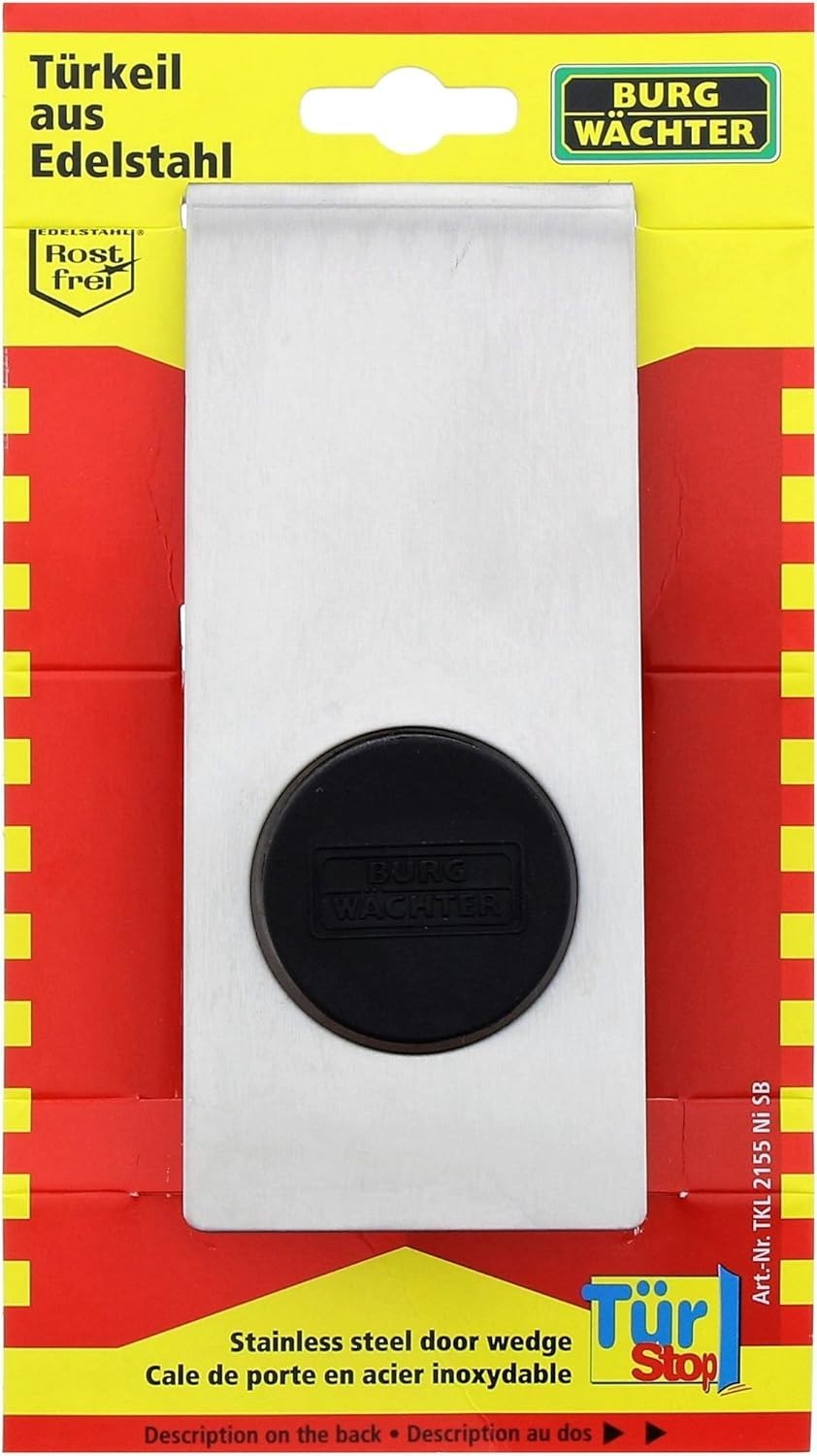 BURG-WÄCHTER Design Türkeil TKL 2155 Edelstahl Türstopper Rutschfest Modern