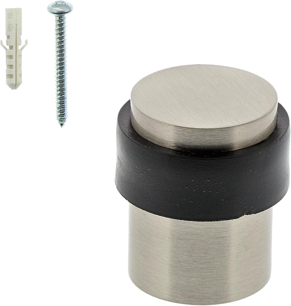 2x BURG-WÄCHTER Türstopper Boden TSB 2230 Edelstahl Optik Grau Set