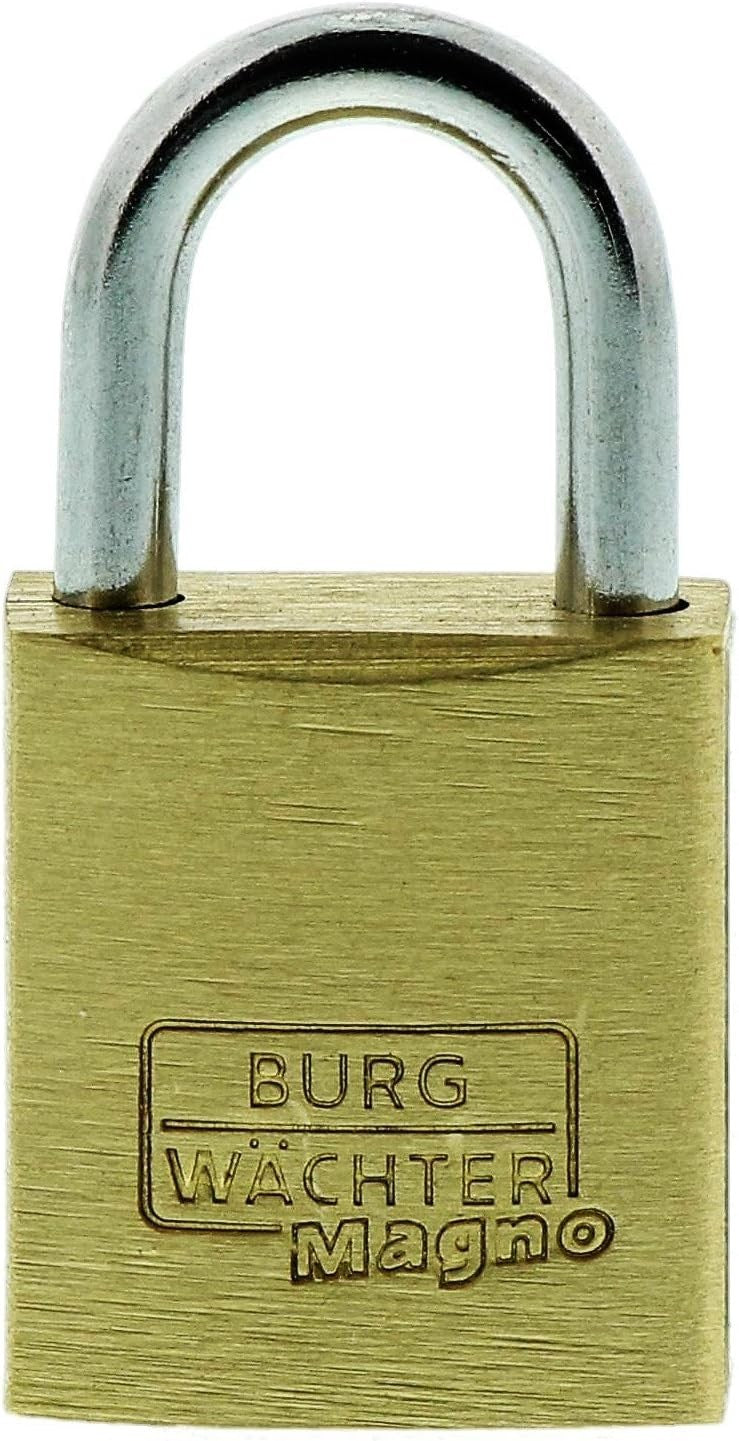 2x BURG-WÄCHTER 400 E Magno Vorhängeschloss Messing Set Stabil Sicher