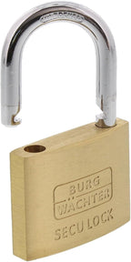 2 X BURG-WÄCHTER Secu Lock 50 mm Vorhängeschloss  Messing Sicher Stabil