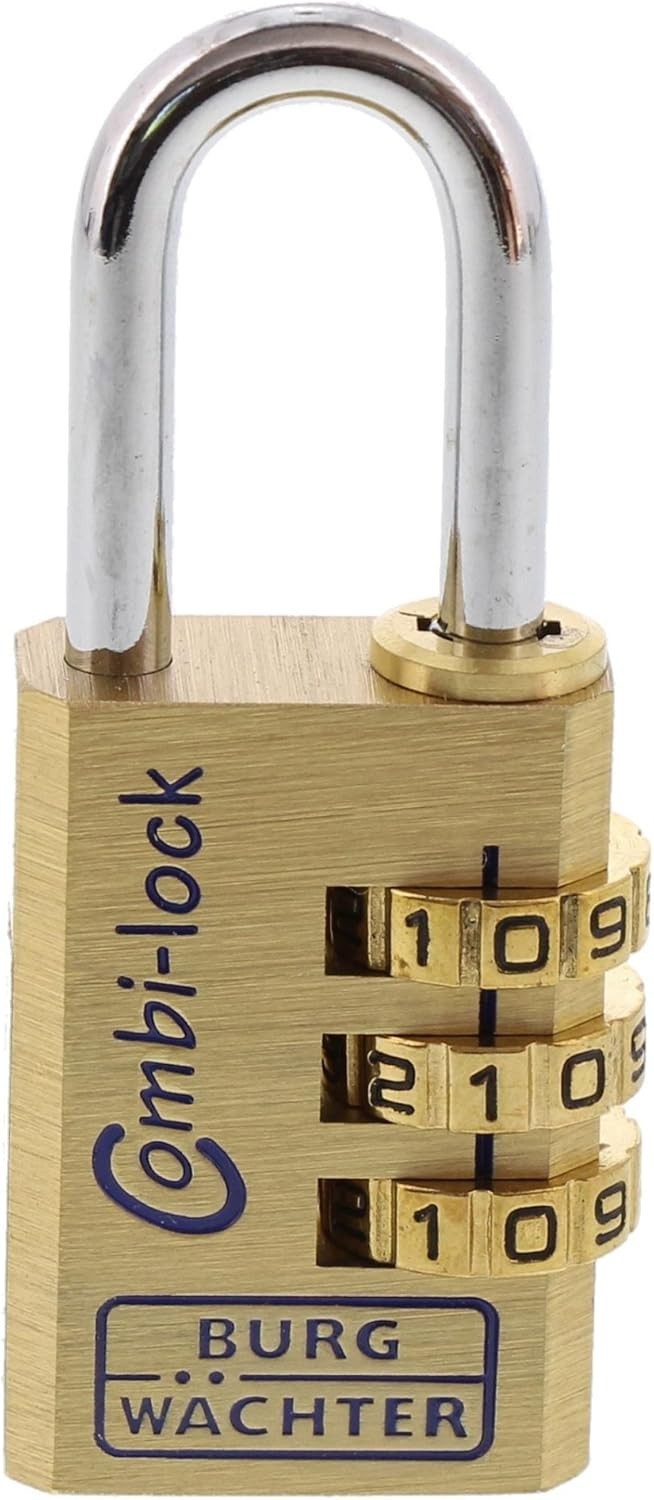 BURG-WÄCHTER Zahlenschloss 30 mm Messing Combi Lock Koffer Spind Schloss