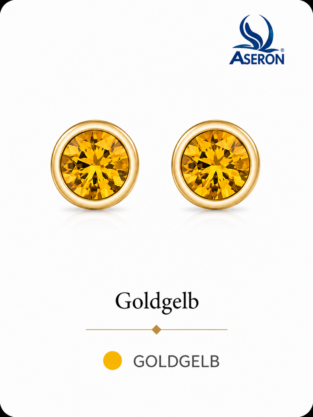 Zirkonia Ohrstecker Gold 12 Farben nickelfrei Damen Ohrringe Set wählbar