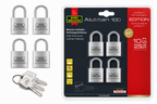 BURG-WÄCHTER Alutitan 100 Schloss Set 4er Gleichschließend Aluminium