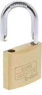 BURG-WÄCHTER C-Line 40 Premium Vorhängeschloss aus Messing – Gehärteter Stahlbüg