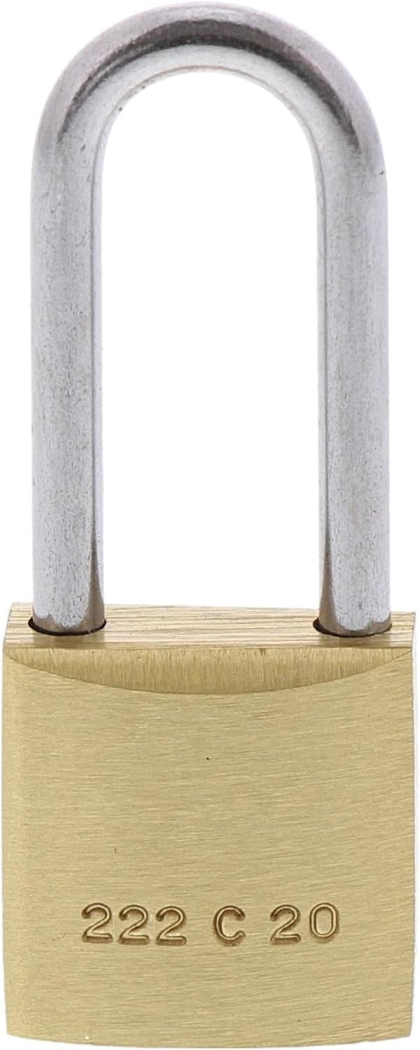 BURG-WÄCHTER C-Line Duo 222 HB 20/26 SB Vorhängeschloss 2er Set Messing