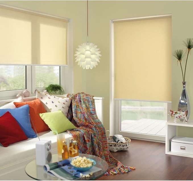 GARDINIA Rollo 52x180cm Champagner Lichtdurchlässig Sichtschutz Klemmfix Neu