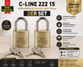 2x BURG-WÄCHTER C-Line 222 15 Vorhängeschloss Mini 15mm Set 3mm Bügel