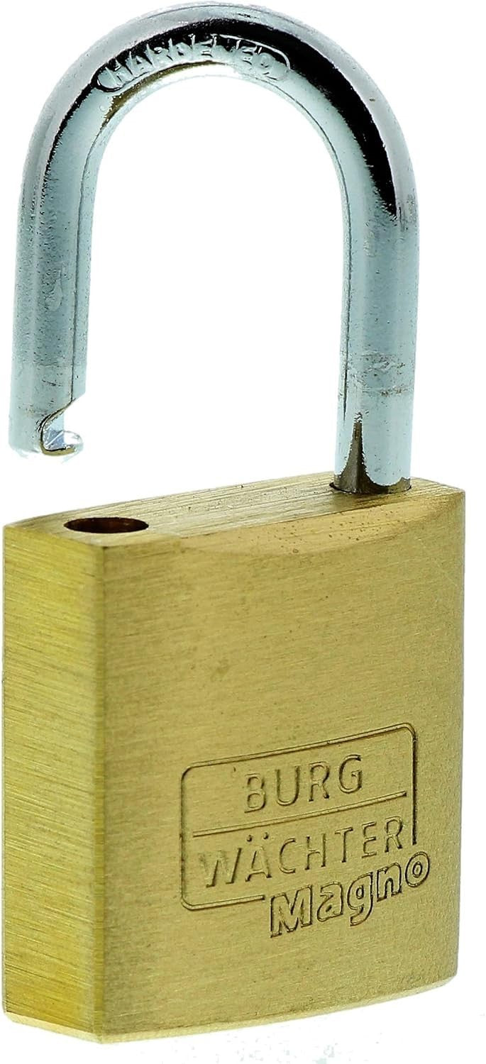 Burg-Wächter Magno 400 E 25 Vorhängeschloss Messing mit 2 Schlüsseln