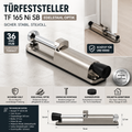 Türfeststeller TF 165 Ni SB Edelstahloptik 36 mm Hub Türhalter Türstopper