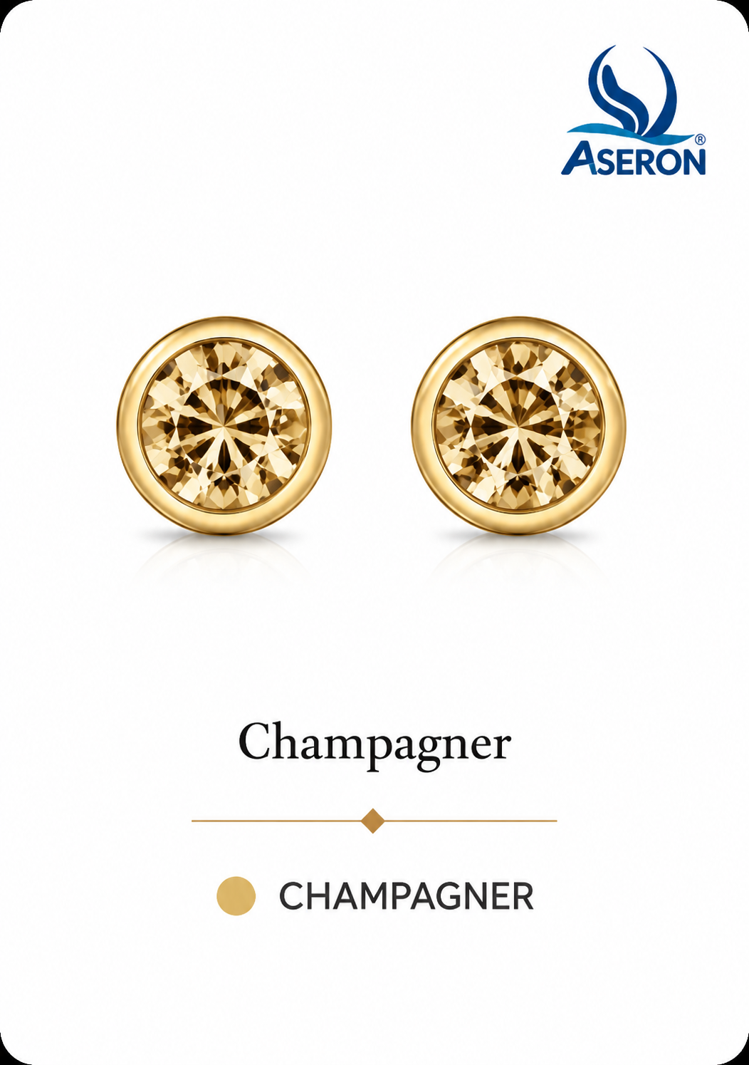Zirkonia Ohrstecker Gold 12 Farben nickelfrei Damen Ohrringe Set wählbar