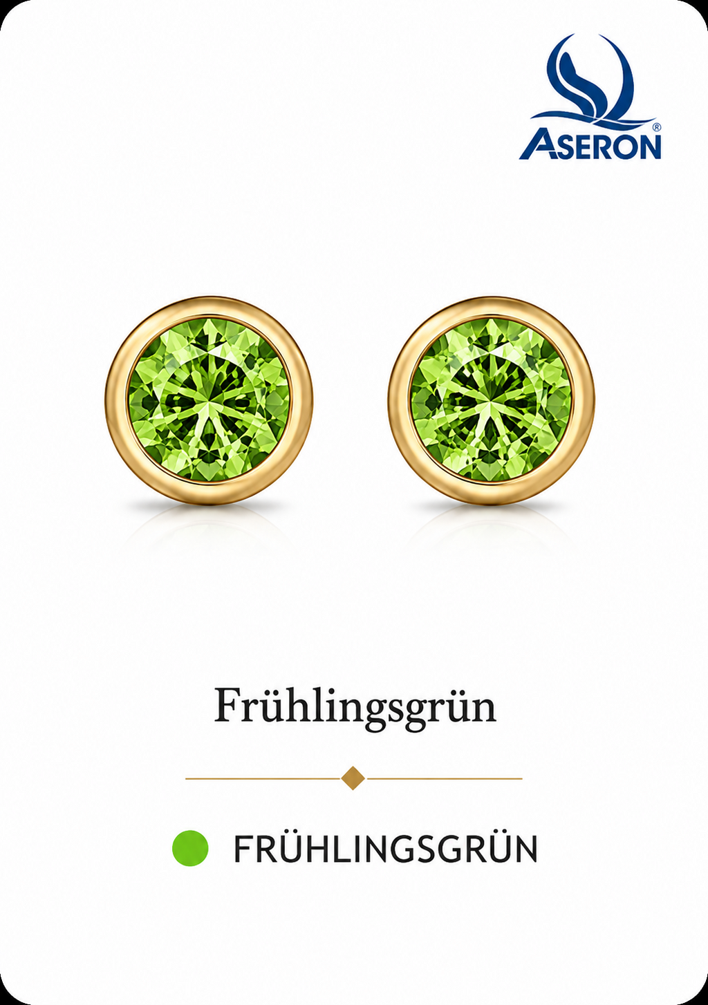 Zirkonia Ohrstecker Gold 12 Farben nickelfrei Damen Ohrringe Set wählbar
