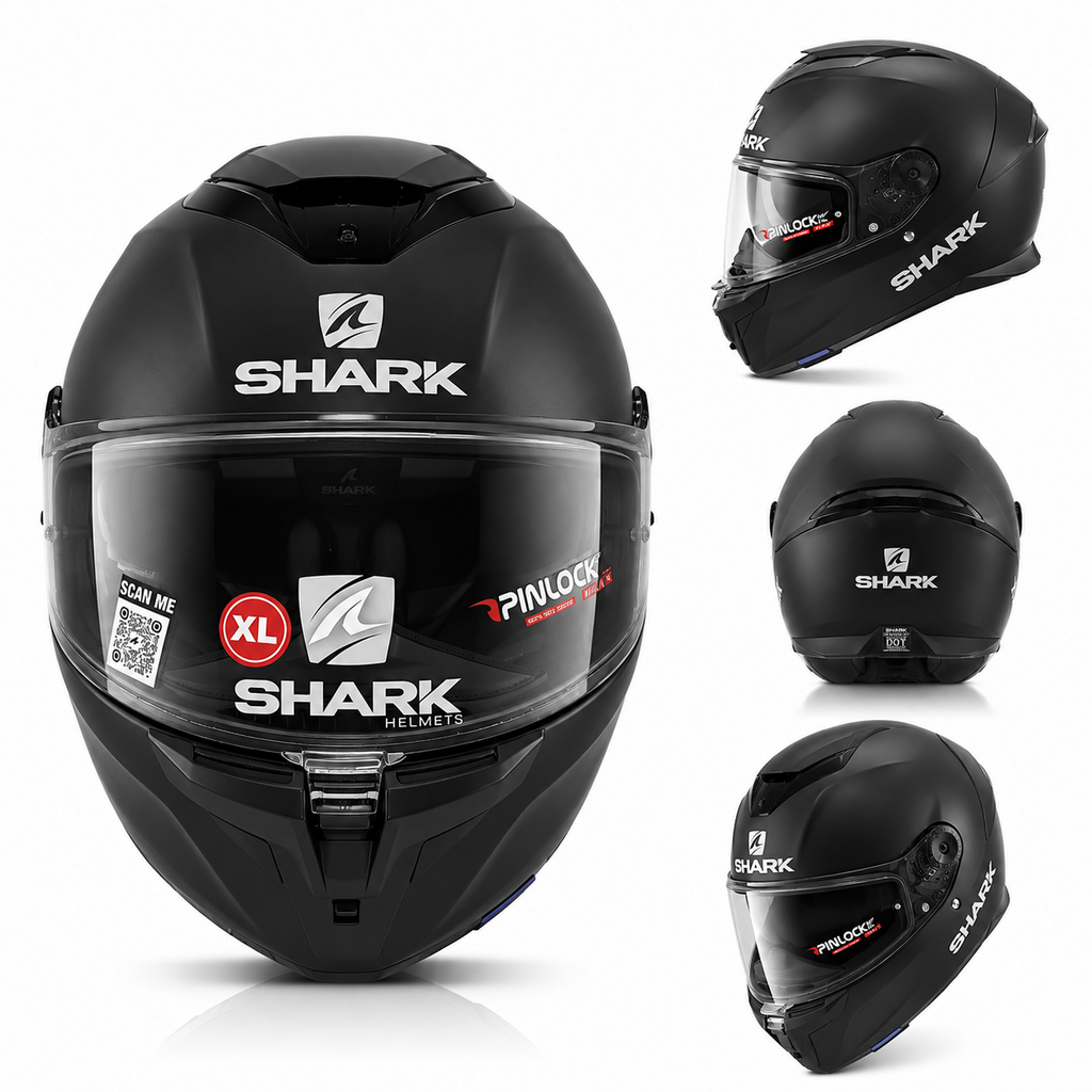 SHARK Spartan GT XL Motorradhelm Matt Schwarz Pinlock Sonnenblende