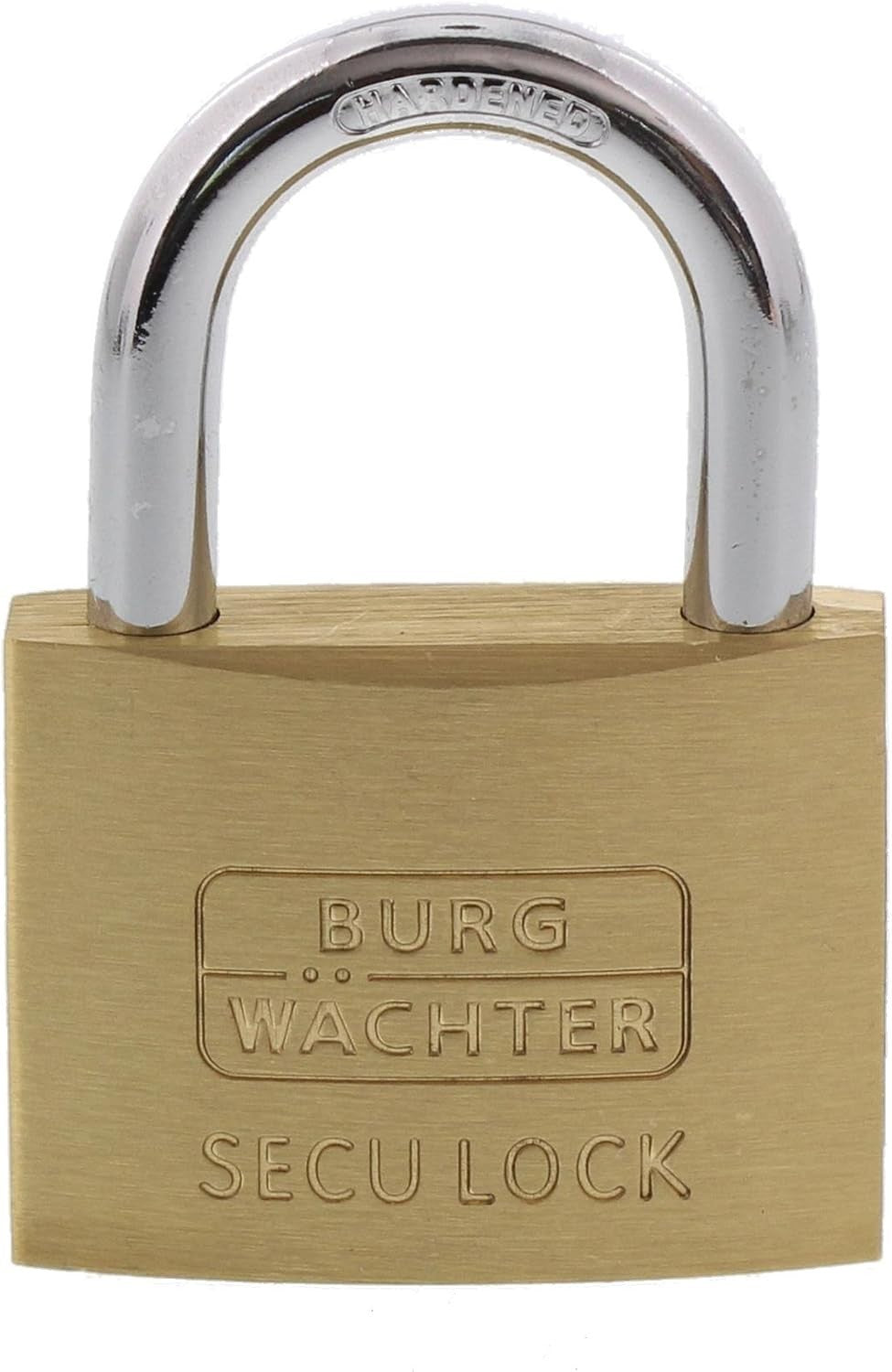 BURG-WÄCHTER Secu Lock 50mm Vorhängeschloss Messing 2 Schlüssel Sicher Stabil