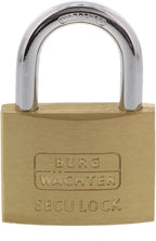 BURG-WÄCHTER Secu Lock 50mm Vorhängeschloss Messing 2 Schlüssel Sicher Stabil