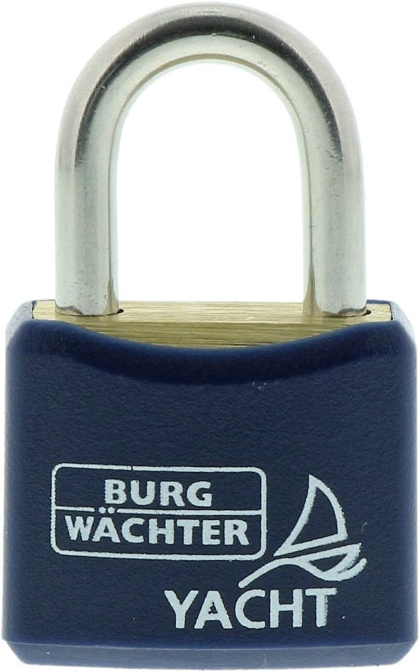 2 X BURG-WÄCHTER Yacht 460 20 Vorhängeschloss Wetterfest Messing Kunststoff 22mm