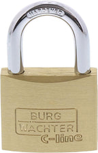 BURG-WÄCHTER C-Line 40 Premium Vorhängeschloss aus Messing – Gehärteter Stahlbüg