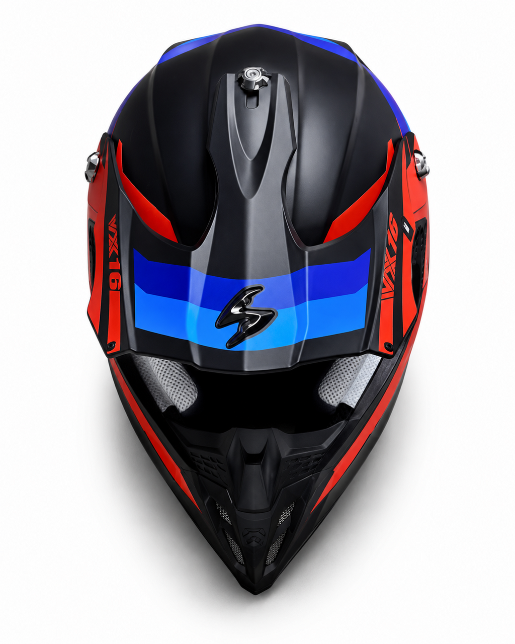 Scorpion VX-16 Evo Air Spectrum Motocross Schwarz Rot Blau Matt S-XL