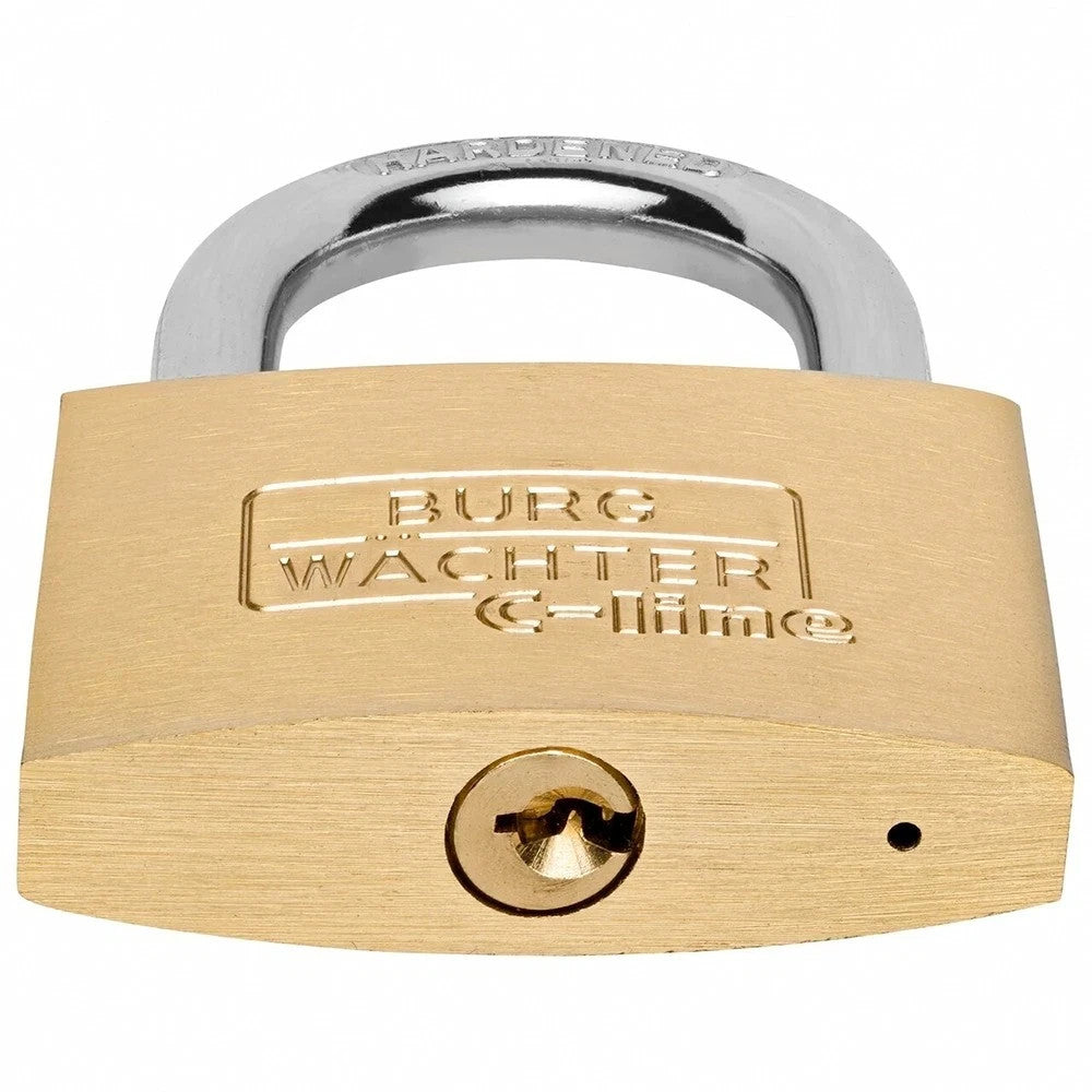 BURG-WÄCHTER C-Line 222 30mm Vorhängeschloss Messing Stabil Sicher 2 Schlüssel