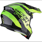Scorpion EXO VX-16 Evo Air Soul Motocross Helm Schwarz Grün Offroad S-XL