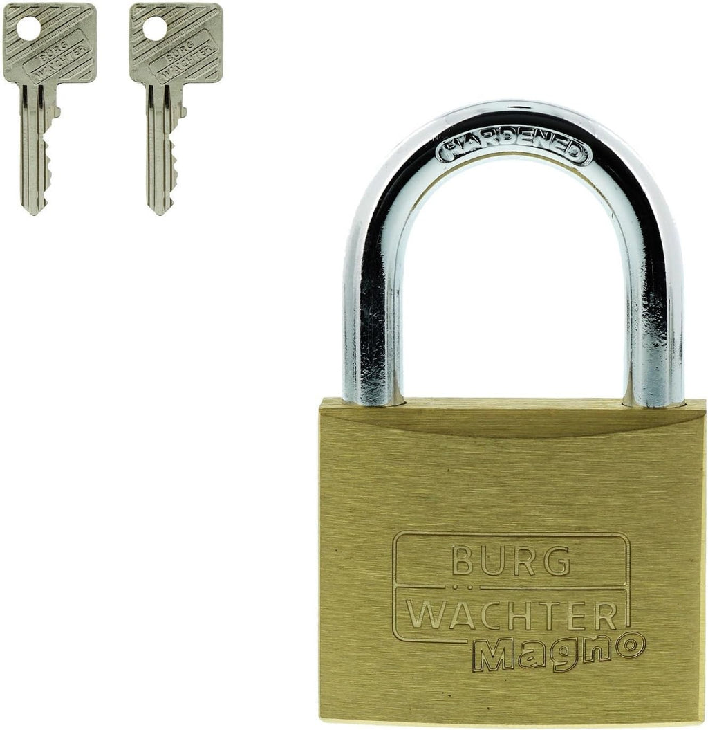 BURG-WÄCHTER Vorhängeschloss 60mm Magno 400 E 9,5mm Bügel Stabil Messing Neu