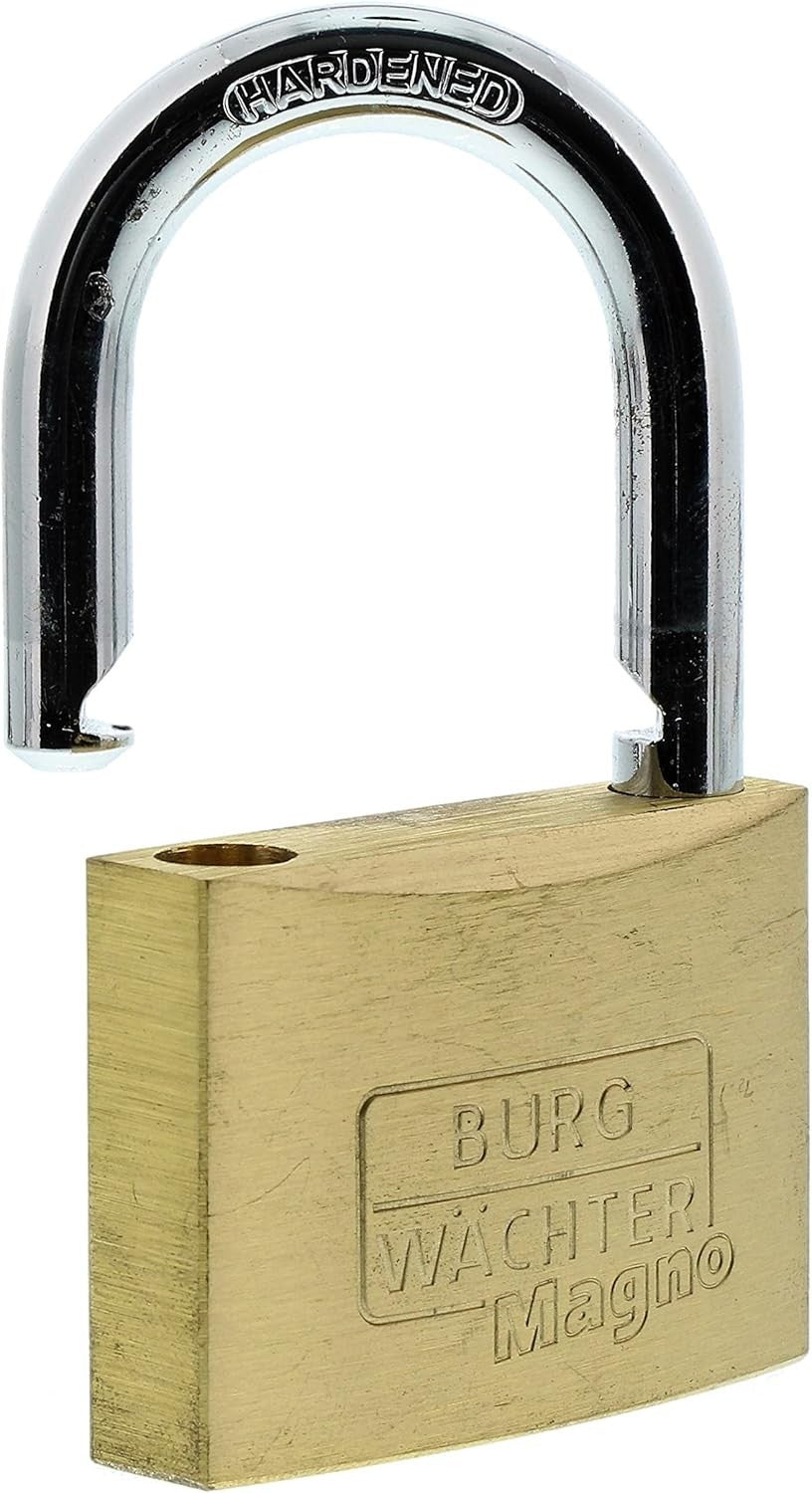 BURG-WÄCHTER Vorhängeschloss 60mm Magno 400 E 9,5mm Bügel Stabil Messing Neu