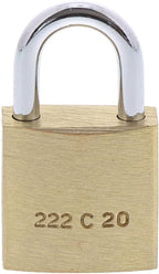2 X BURG-WÄCHTER C-Line 222 20 SB Vorhängeschloss Messing Bügelschloss Klein