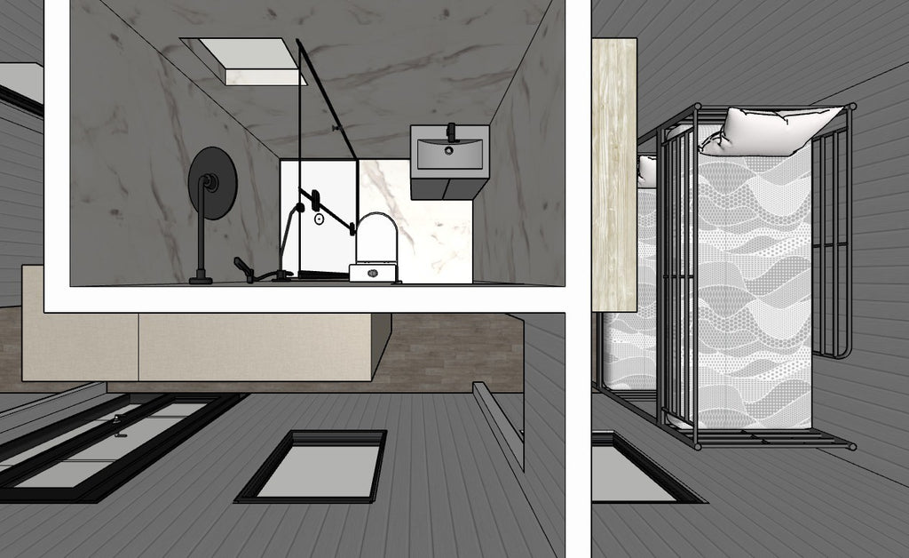 Arbeiter Unterkunft Tiny House 8m – Baustellen Wohncontainer 2 Zimmer Bad Küche