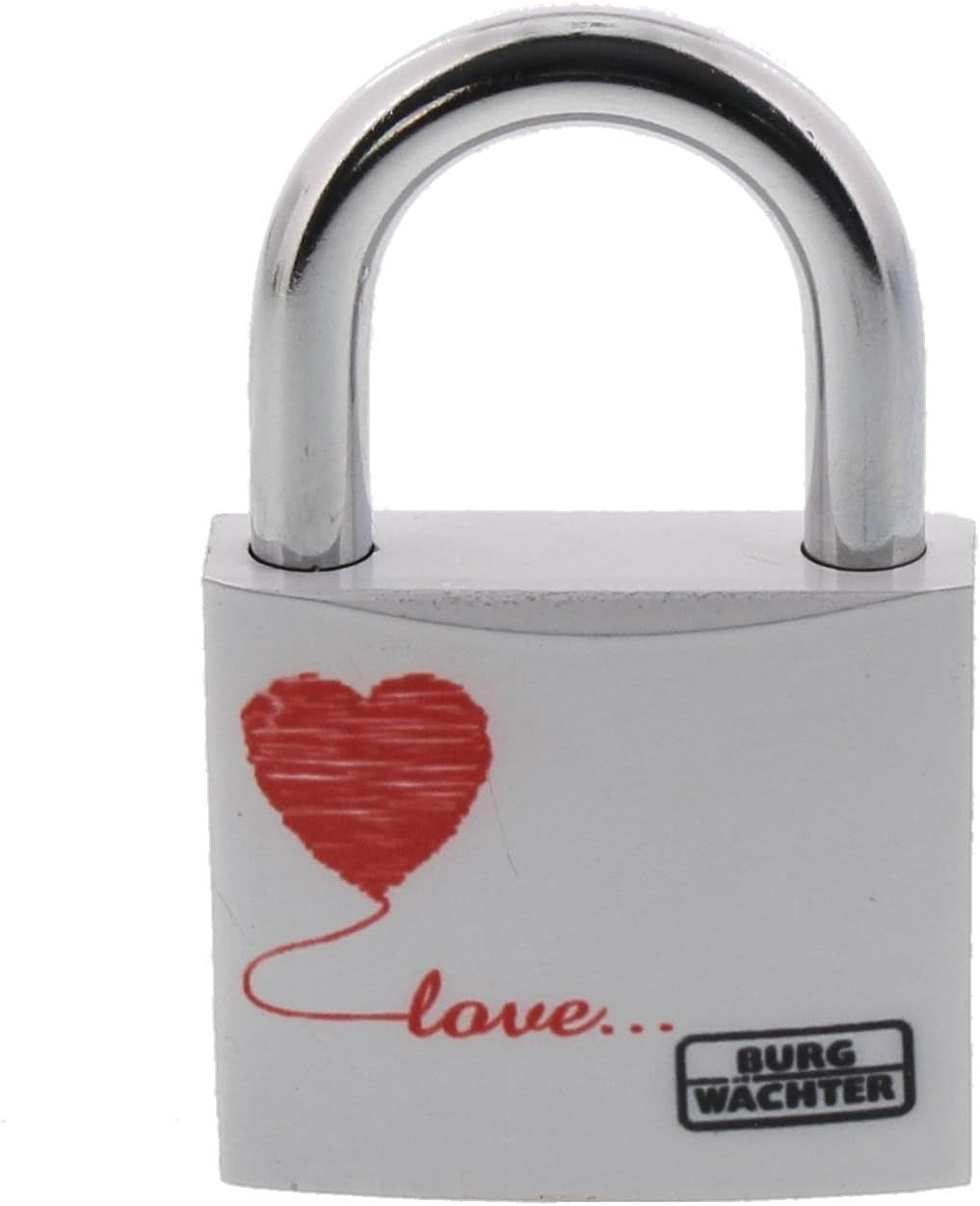 3x BURG-WÄCHTER Love Schloss 40mm Vorhängeschloss Herz Rot Geschenk Set