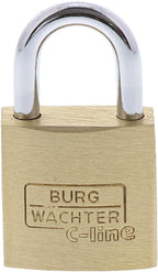 BURG-WÄCHTER C-Line 222 20 SB Vorhängeschloss Messing Bügelschloss Klein