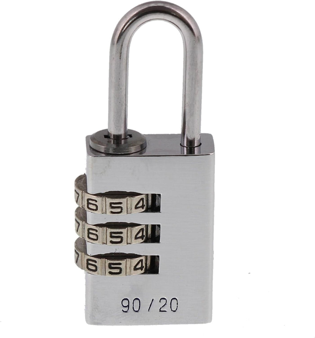 BURG-WÄCHTER Combi Lock 90 20 Zahlenschloss Chromo Verstellbar 3-stellig Silber