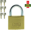 2x BURG-WÄCHTER Boccia 450 50 Schloss Messing 6 Schlüssel Stabil Set