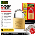 Burg-Wächter Magno 400 E 60 Vorhängeschloss Gleichschließend Messing
