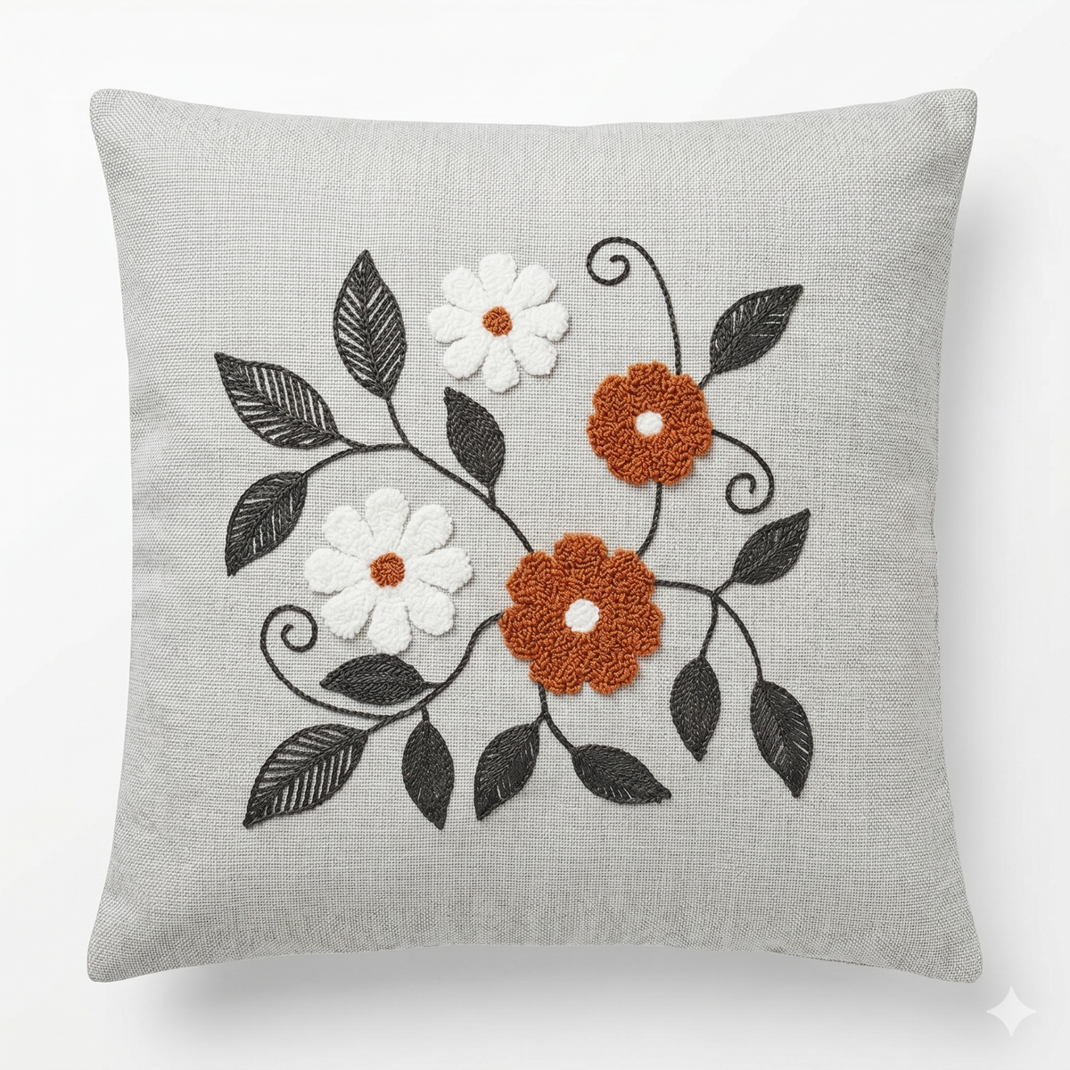 Kissenbezug 43x43 cm 2er Set Boho Punch Needle Sofa Dekokissen Hülle