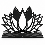 ASERON Serviettenhalter Metall Schwarz Lotus Besteck Tischdeko Modern Design