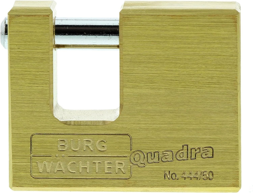 2x BURG-WÄCHTER Quadra 444 50 Vorhängeschloss 7mm Bügel Diebstahlschutz