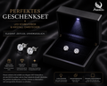 ASERON LED Schmuckbox mit Kristall Ohrsteckern Geschenkset Weiß Damen Luxus
