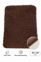 Badteppich 40x60 cm Shaggy Rutschfest Waschbar Badematte Weich 4 Farben