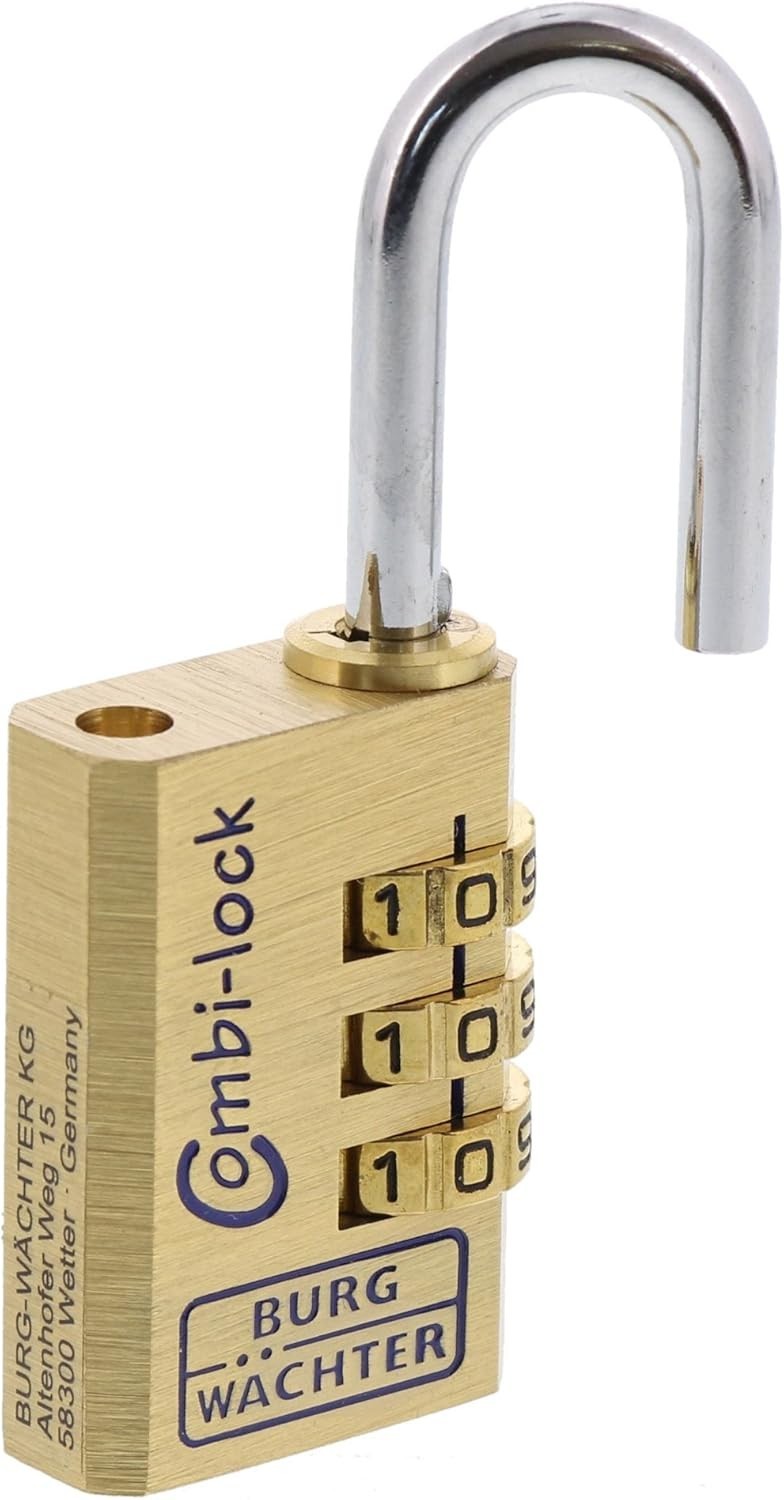 BURG-WÄCHTER Zahlenschloss 30 mm Messing Combi Lock Koffer Spind Schloss