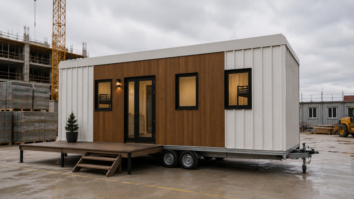 Arbeiter Unterkunft Tiny House 8m – Baustellen Wohncontainer 2 Zimmer Bad Küche